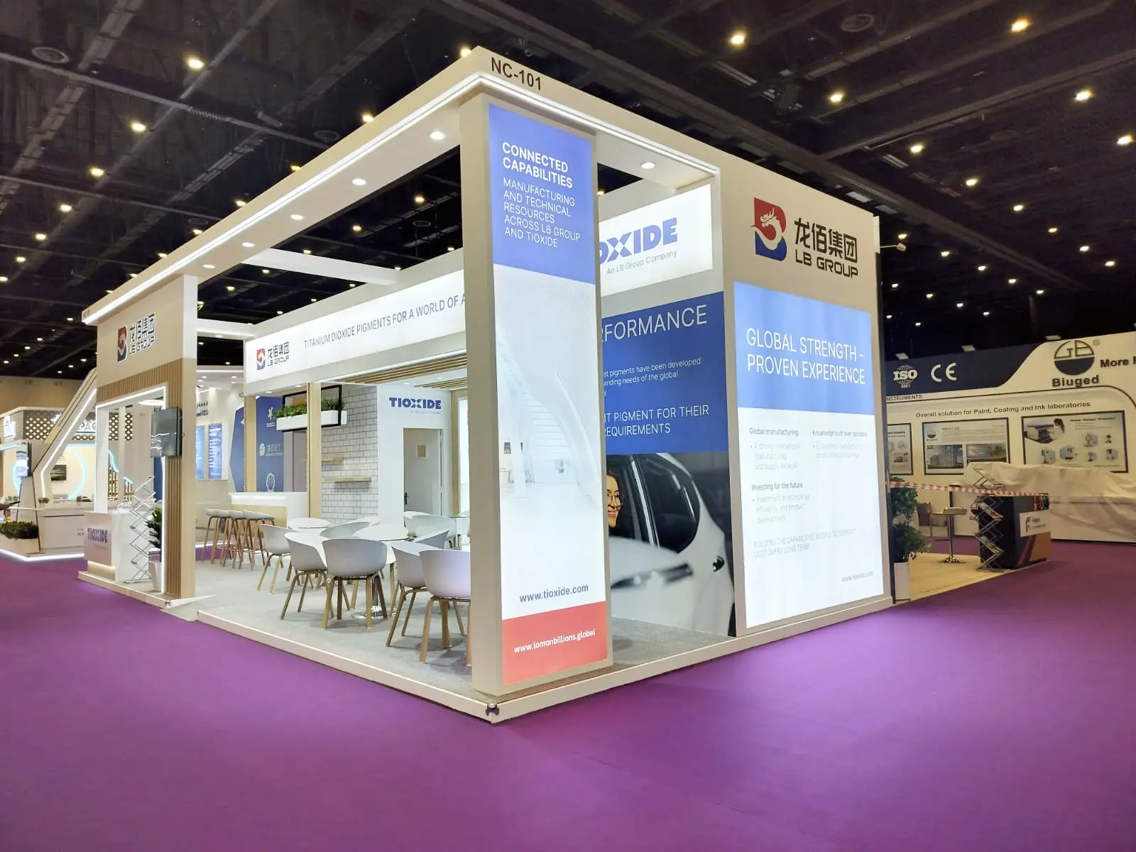 Mecs LB Group exhibition stand, Dubai, 50 sqm
